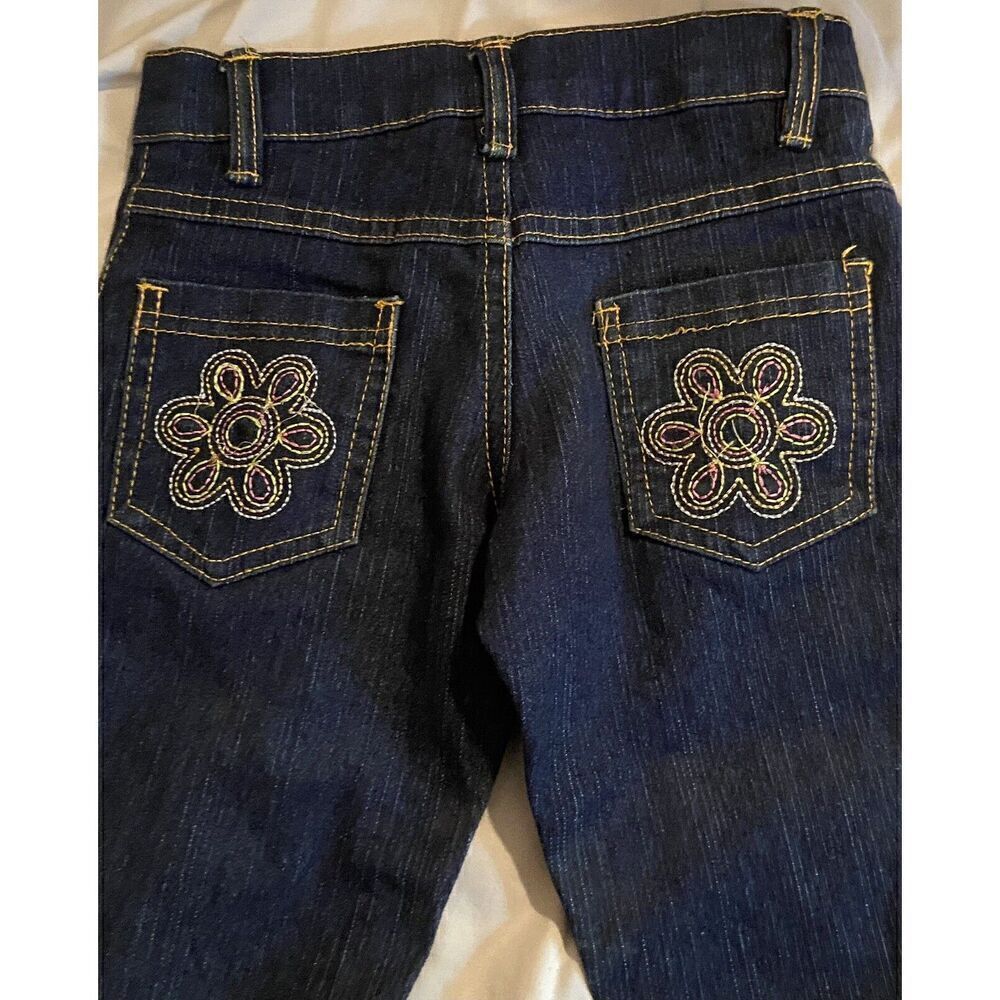 NWT Girls Size 4-6X Real Love Super‎ Soft Leggings Blue Jean Denim Look Stretchy
